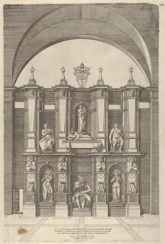 Sepulchre of Julius II, from "Speculum Romanae Magnificentiae" Wall Art by Anonymous - High-Resolution Digital Print