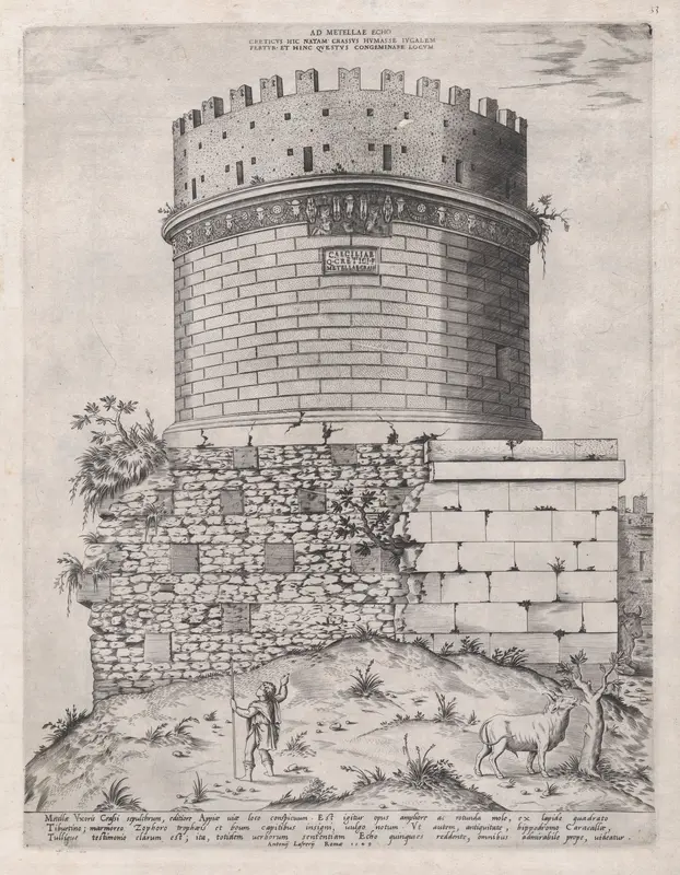 Sepulchre of Metella, from "Speculum Romanae Magnificentiae" Wall Art by Anonymous - High-Resolution Digital Print