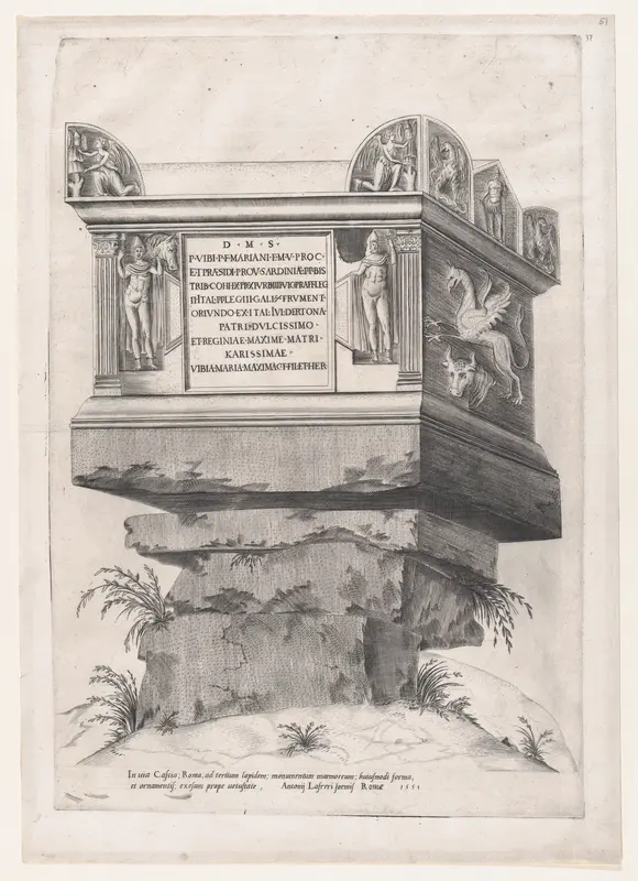 Sepulchre of Vibius, from "Speculum Romanae Magnificentiae" Wall Art by Anonymous - High-Resolution Digital Print