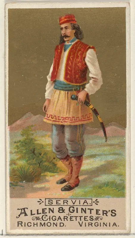 Serbia, from the Natives in Costume series (N16) for Allen & Ginter Cigarettes Brands Wall Art by Allen & Ginter - High-Resolution Digital Print