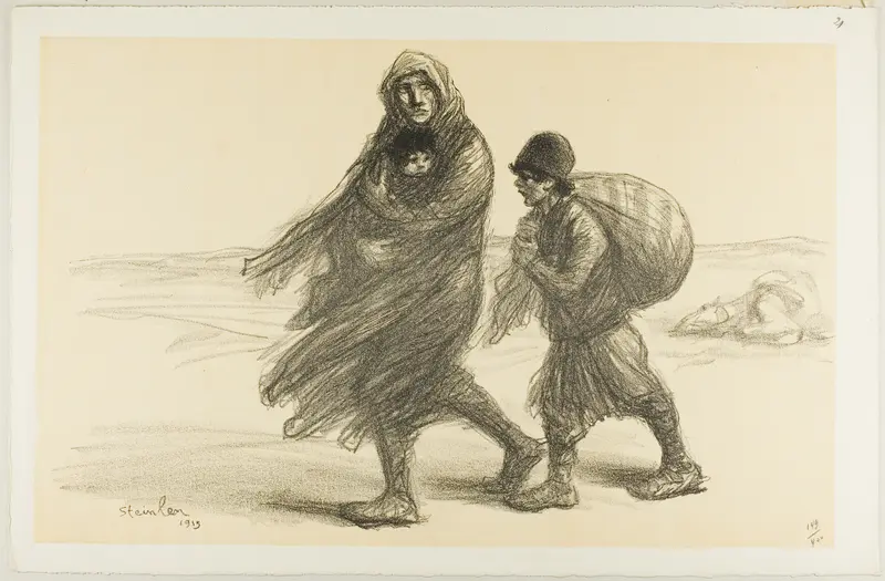 Serbian Exodus, plate twenty-one from Actualités