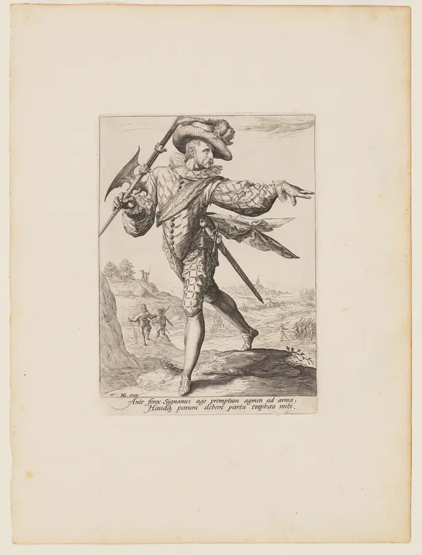 Sergeant, from Officers and Soldiers of the Bodyguard of Emperor Rudolph II Wall Art by Jacob de Gheyn, II - High-Resolution Digital Print