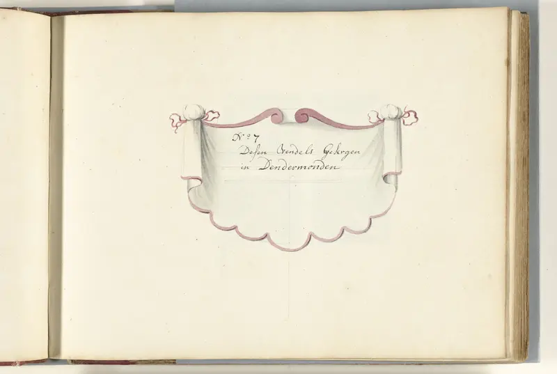 Serietitel voor de groep vaandels veroverd bij Dendermonde, 1706 Wall Art by anonymous - High-Resolution Digital Print