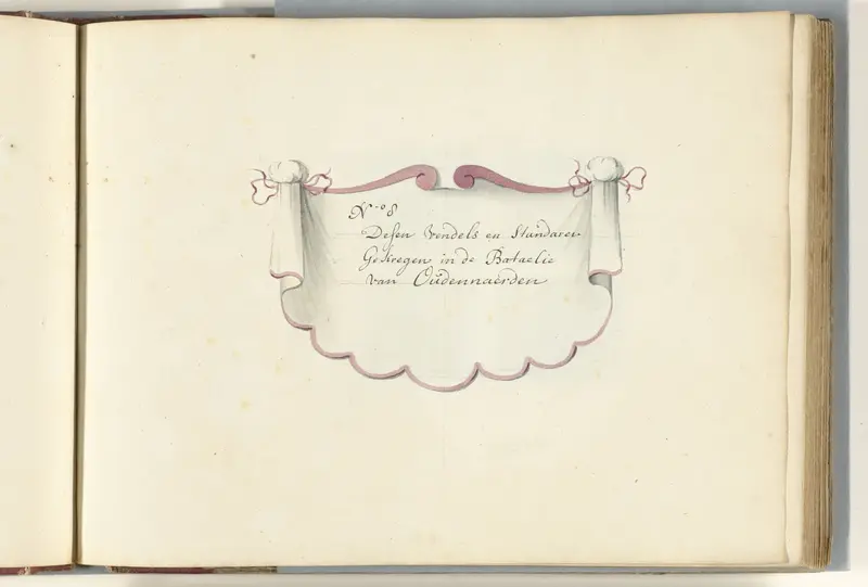 Serietitel voor de groep vaandels veroverd in de slag bij Oudenaarde, 1708 Wall Art by anonymous - High-Resolution Digital Print