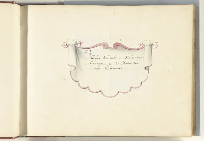 Serietitel voor de groep van vaandels en standaarden veroverd in de slag bij Ekeren, 1703 Wall Art by anonymous - High-Resolution Digital Print