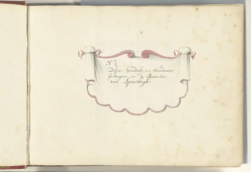 Serietitel voor de groep van vaandels en standaarden veroverd in de slag bij Spierbach, 1703 Wall Art by anonymous - High-Resolution Digital Print