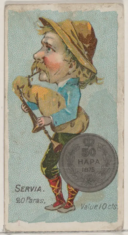 Servia, 20 Paras, from the series Coins of All Nations (N72, variation 2) for Duke brand cigarettes Wall Art by W. Duke, Sons & Co. - High-Resolution Digital Print