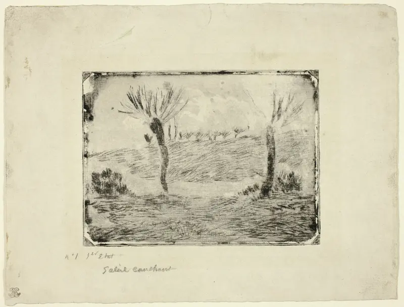 Setting Sun Wall Art by Camille Pissarro - High-Resolution Digital Print