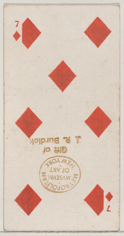 Seven Diamonds (red), from the Playing Cards series (N84) for Duke brand cigarettes Wall Art by W. Duke, Sons & Co. - High-Resolution Digital Print