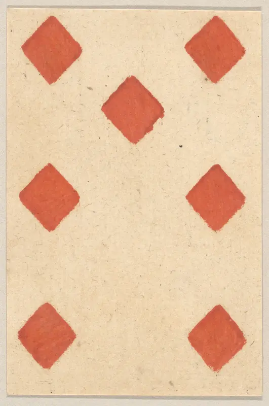 Seven of Diamonds, from a Set of Piquet Cards Wall Art by Claude Fayolle - High-Resolution Digital Print