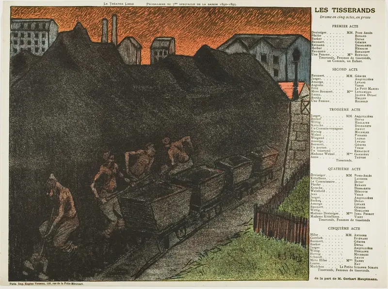 Seventh Performance: Les Tisserands, for Le Théatre Libre Wall Art by Henri-Gabriel Ibels - High-Resolution Digital Print