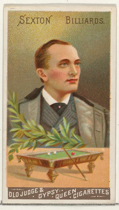 Sexton, Billiards, from the Goodwin Champion series for Old Judge and Gypsy Queen Cigarettes Wall Art by Goodwin & Company - High-Resolution Digital Print