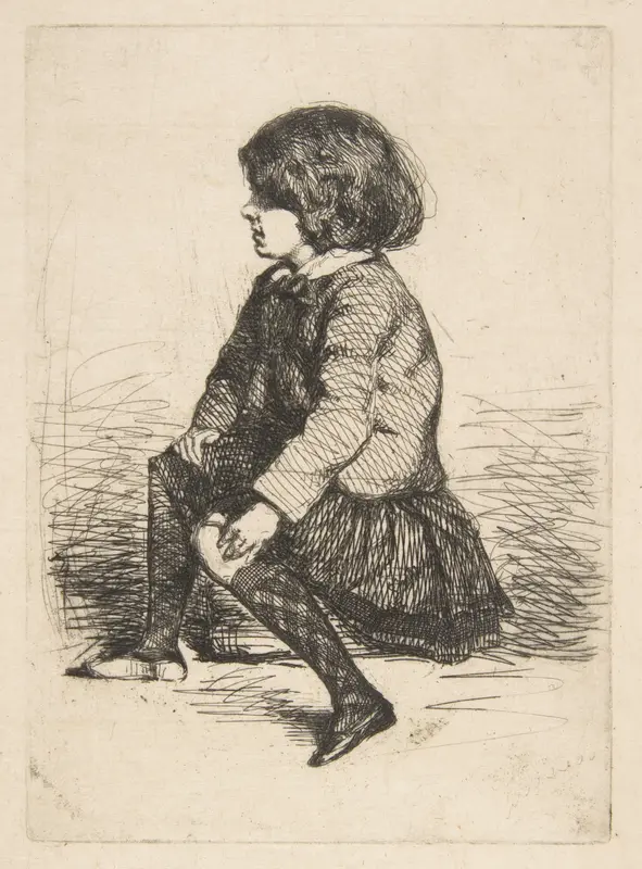 Seymour Seated (Seymour Haden, Jr., Seated) Wall Art by James McNeill Whistler - High-Resolution Digital Print
