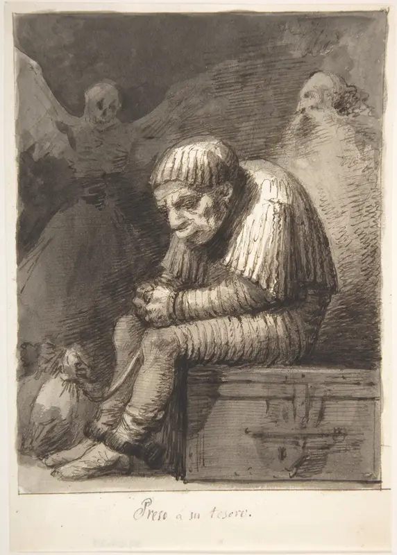 Shackled to His Treasure (Preso á su tesoro) Wall Art by Leonardo Alenza y Nieto - High-Resolution Digital Print