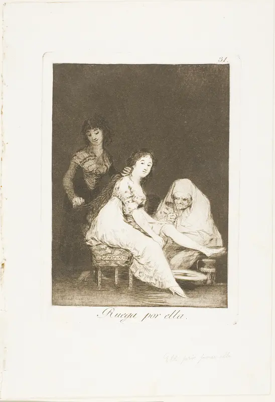 She Prays for Her, plate 31 from Los Caprichos