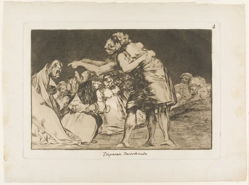 She Who is Ill Wed Never Misses a Chance to Say So, plate seven from Los Proverbios Wall Art by Francisco José de Goya y Lucientes - High-Resolution Digital Print