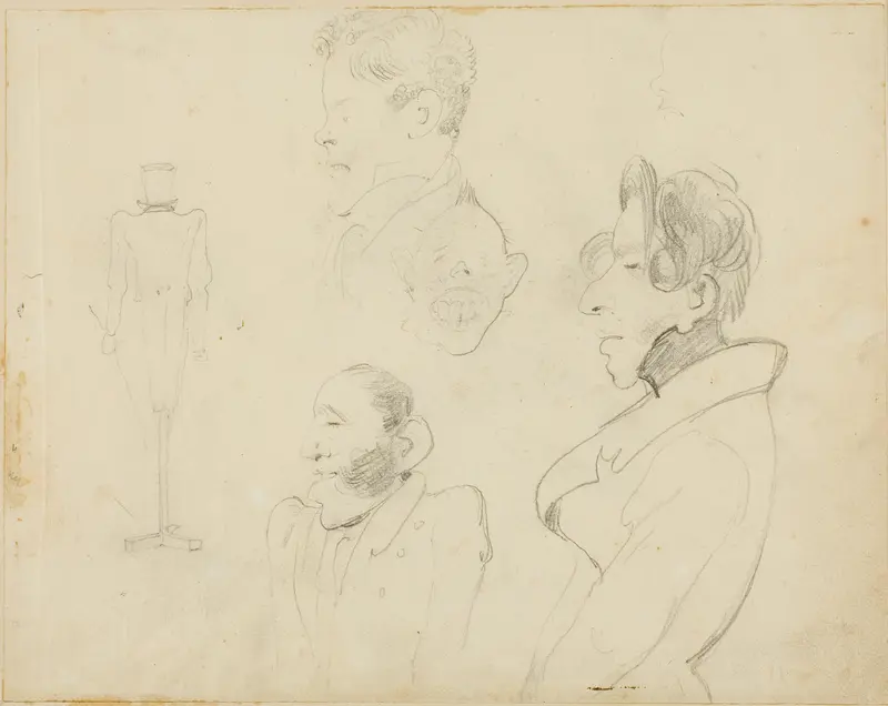 Sheet of Caricatures
