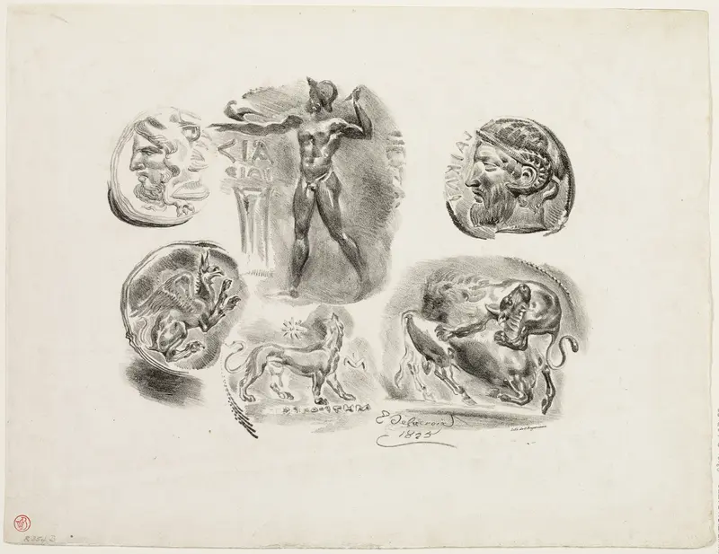 Sheet of Six Antique Medals