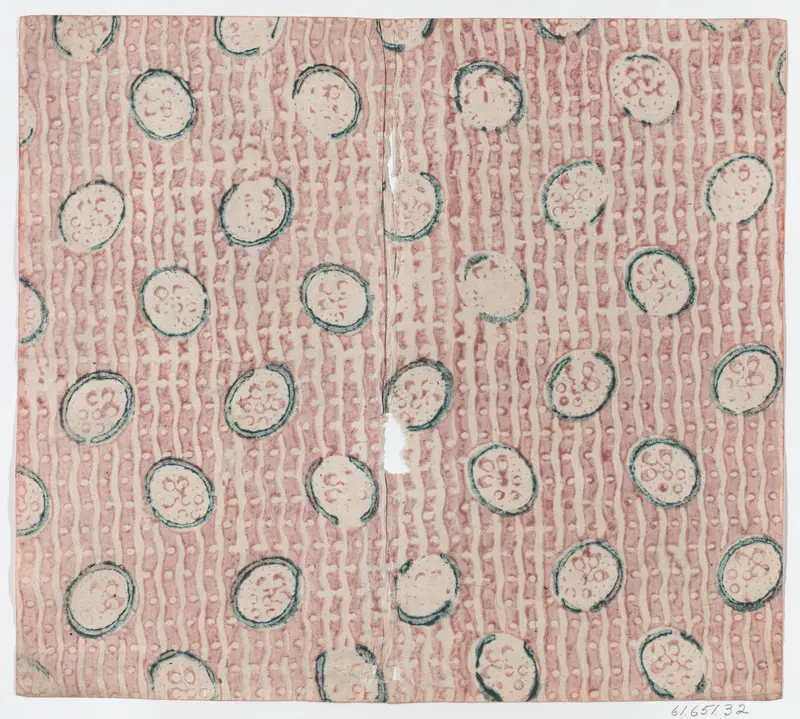 Sheet with curved line and oval pattern Wall Art by Anonymous - High-Resolution Digital Print