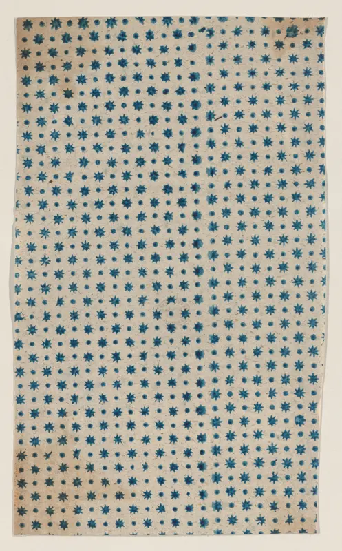 Sheet with dot and star design Wall Art by Anonymous - High-Resolution Digital Print