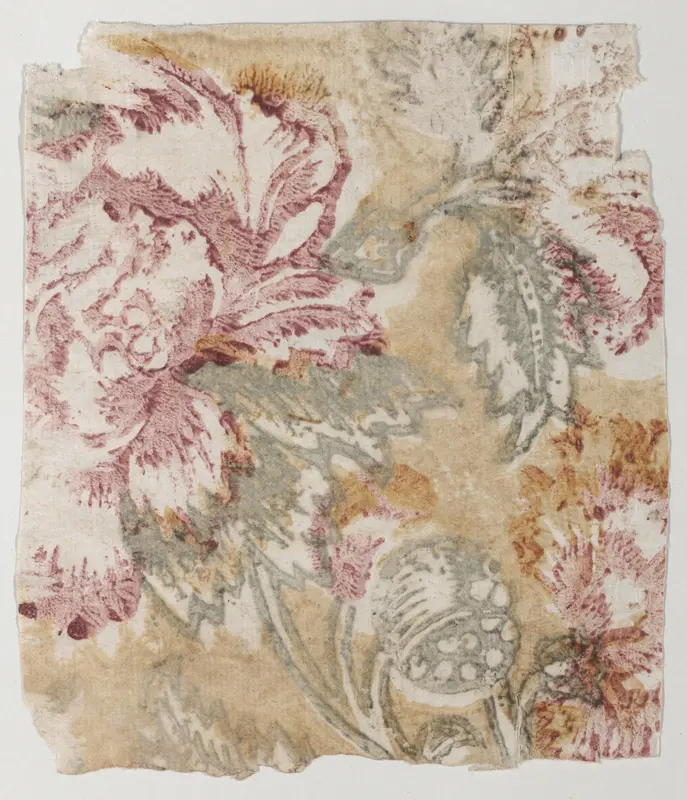 Sheet with floral pattern Wall Art by Anonymous - High-Resolution Digital Print
