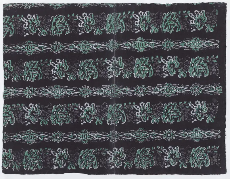 Sheet with four borders with abstract patterns Wall Art by Anonymous - High-Resolution Digital Print