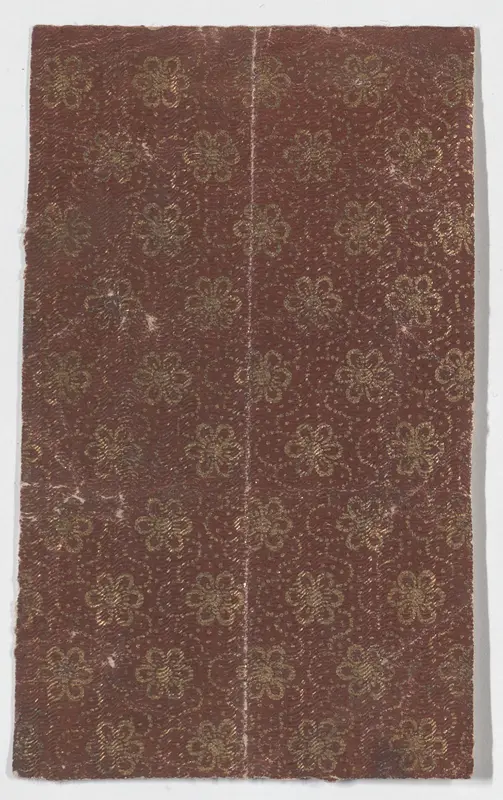 Sheet with gold floral pattern Wall Art by Anonymous - High-Resolution Digital Print