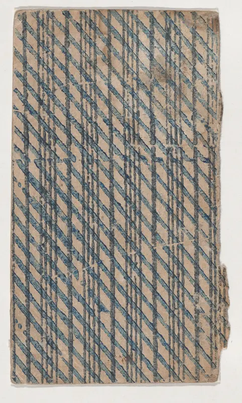 Sheet with horizontal and diagonal stripe pattern Wall Art by Anonymous - High-Resolution Digital Print