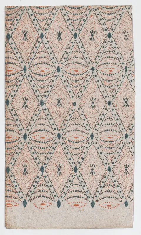 Sheet with overall diamond and dot pattern Wall Art by Anonymous - High-Resolution Digital Print
