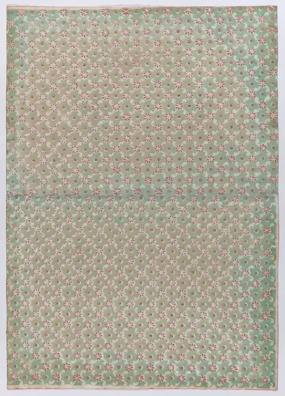 Sheet with overall floral and dot pattern Wall Art by Anonymous - High-Resolution Digital Print