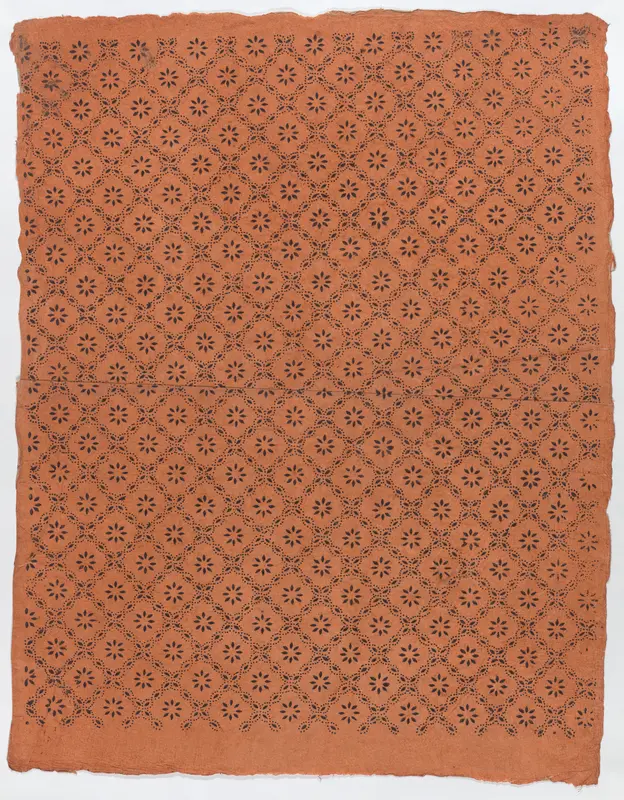 Sheet with overall floral dot pattern Wall Art by Anonymous - High-Resolution Digital Print