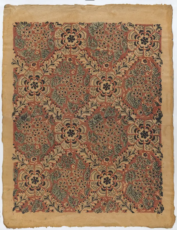Sheet with overall floral pattern Wall Art by Anonymous - High-Resolution Digital Print