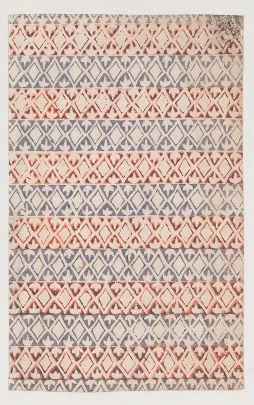 Sheet with overall pattern of diamond shapes Wall Art by Anonymous - High-Resolution Digital Print