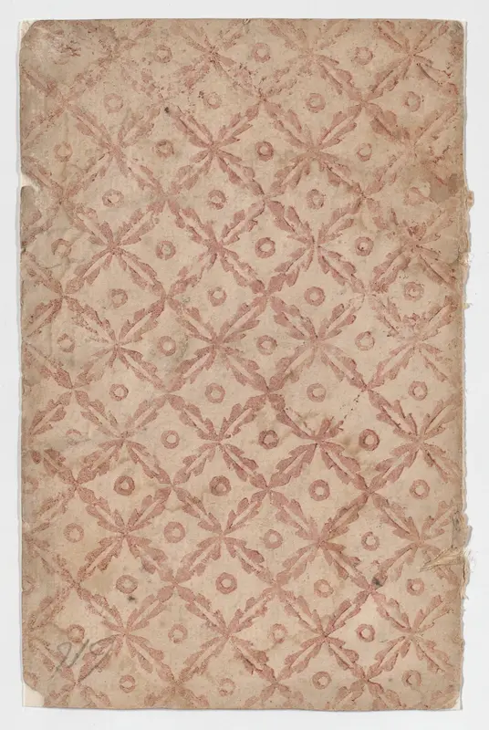 Sheet with overall pattern of flowers and circles Wall Art by Anonymous - High-Resolution Digital Print