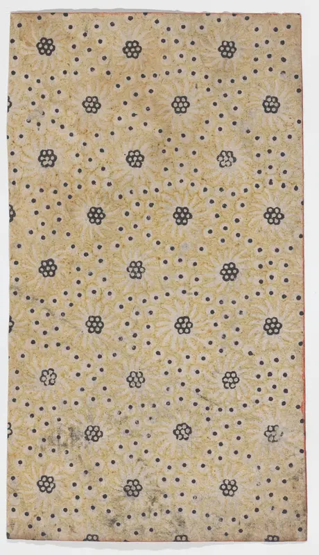 Sheet with overall pattern of flowers and dots Wall Art by Anonymous - High-Resolution Digital Print
