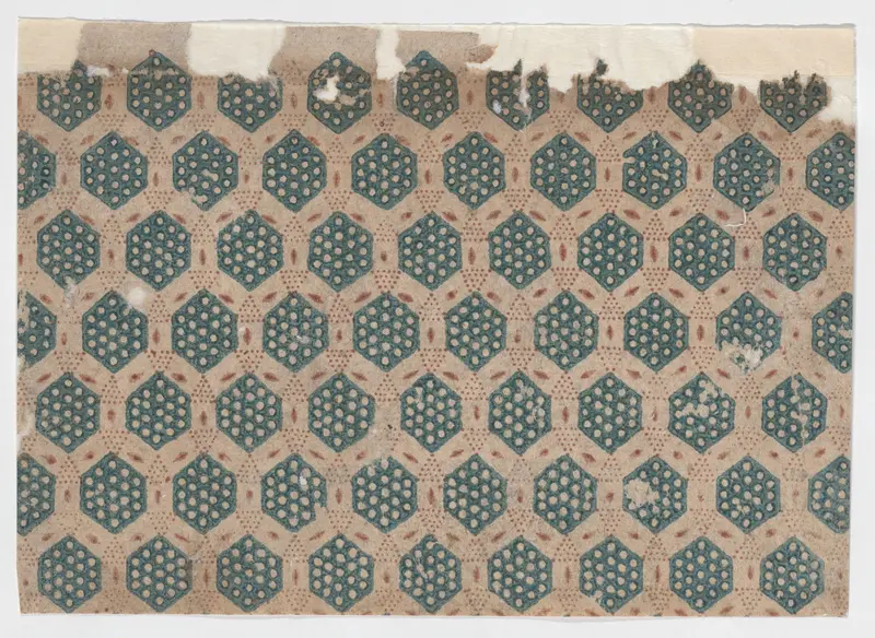 Sheet with overall pattern of hexagonal shapes Wall Art by Anonymous - High-Resolution Digital Print