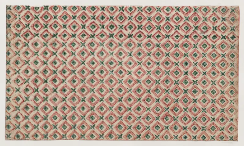 Sheet with overall pattern of squares and crosses Wall Art by Anonymous - High-Resolution Digital Print