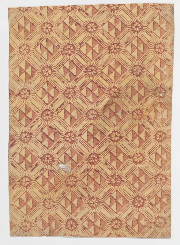 Sheet with overall pattern of triangles and rosettes Wall Art by Anonymous - High-Resolution Digital Print