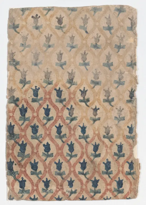 Sheet with overall pattern of tulips Wall Art by Anonymous - High-Resolution Digital Print