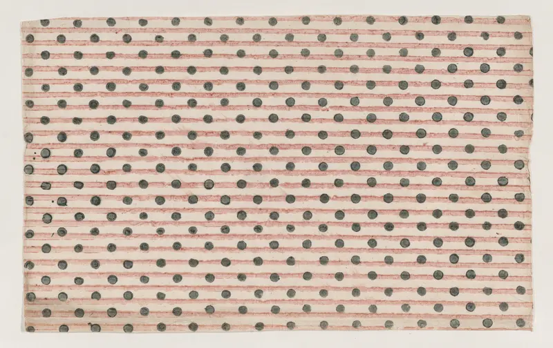 Sheet with overall stripe and dot design Wall Art by Anonymous - High-Resolution Digital Print