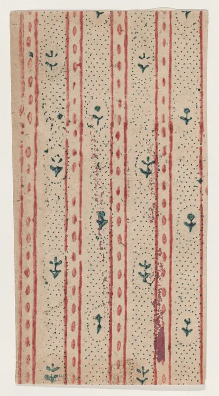 Sheet with overall stripe and dot pattern Wall Art by Anonymous - High-Resolution Digital Print