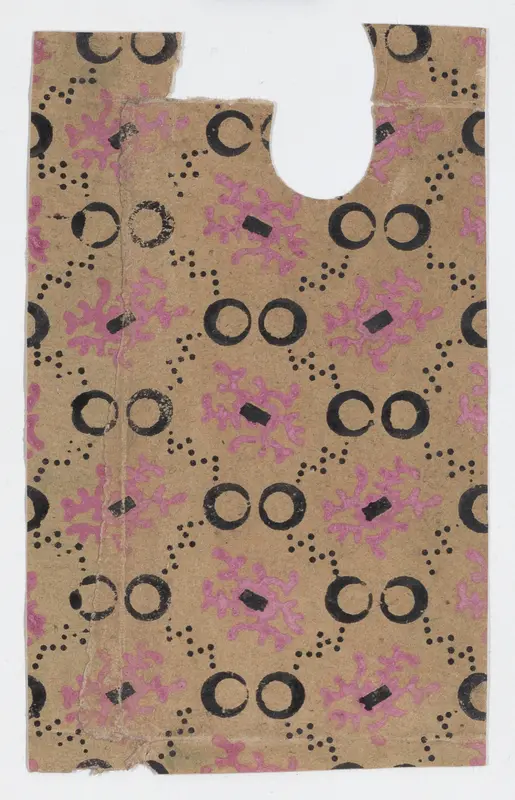 Sheet with pattern of coral and circles Wall Art by Anonymous - High-Resolution Digital Print