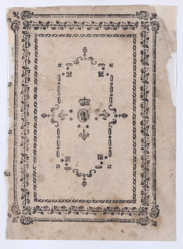 Sheet with rectangular design, possibly carpet design Wall Art by Anonymous - High-Resolution Digital Print