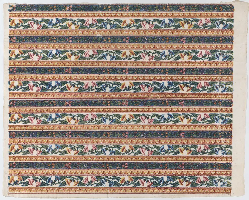 Sheet with six borders with vines and flower designs Wall Art by Anonymous - High-Resolution Digital Print