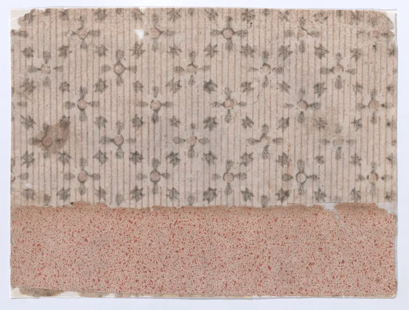 Sheet with stripe and abstract pattern Wall Art by Anonymous - High-Resolution Digital Print
