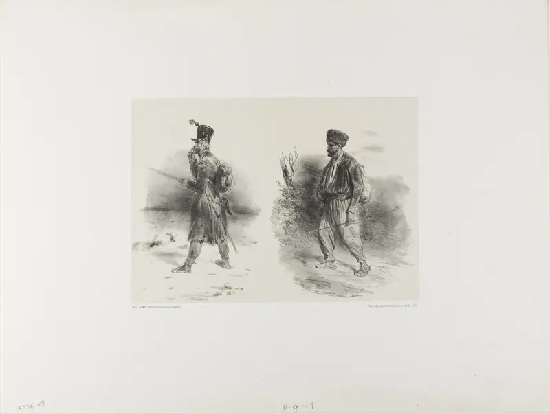 Sheet with Stumped Sketch Wall Art by Denis Auguste Marie Raffet - High-Resolution Digital Print