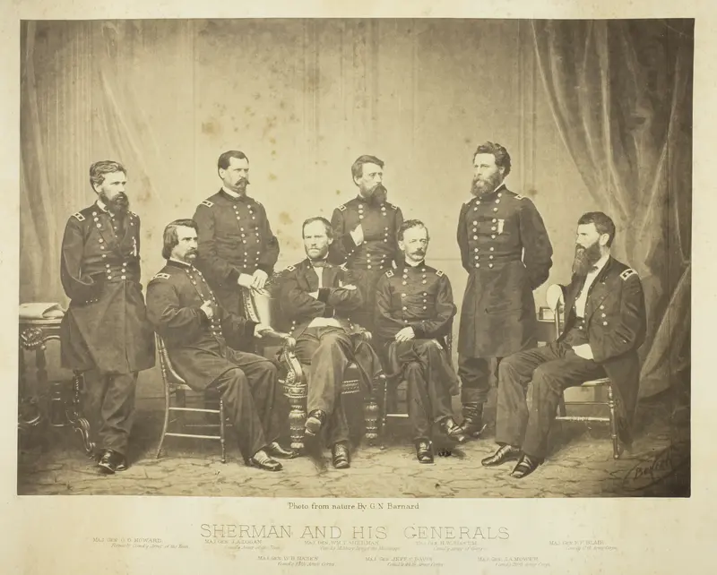 Sherman and His Generals Wall Art by George N. Barnard - High-Resolution Digital Print