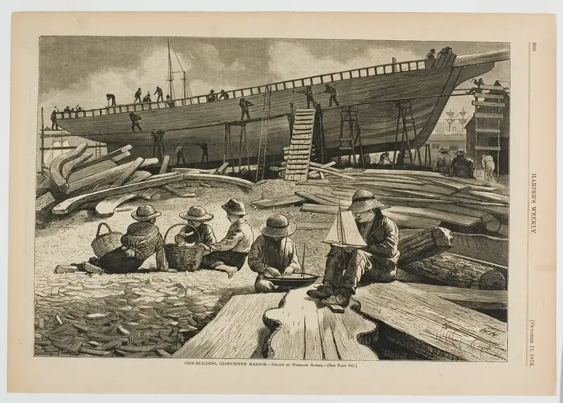 Ship Building, Gloucester Harbor