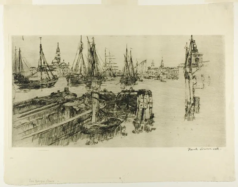 Shipping on the Giudeca (The Docks) Wall Art by Frank Duveneck - High-Resolution Digital Print