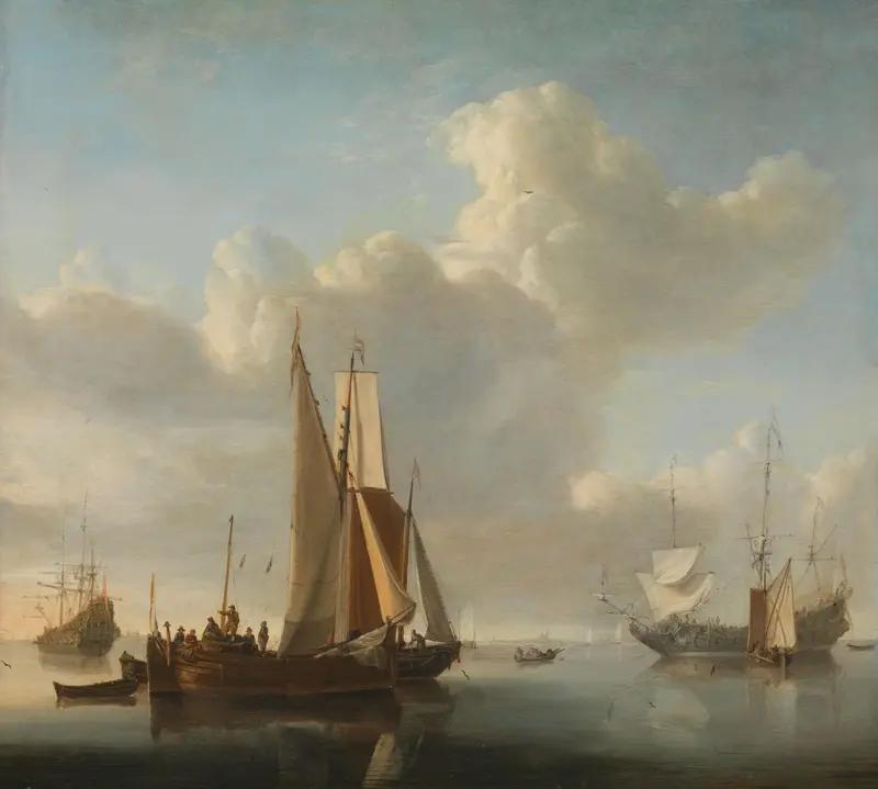 Ships before the Coast Wall Art by Willem van de Velde (II) - High-Resolution Digital Print